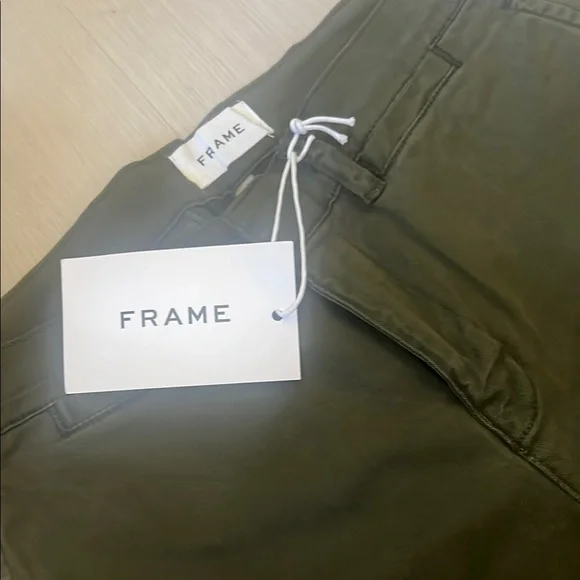 Frame Olive Green Wide Leg Trouser - Picture 5 of 5